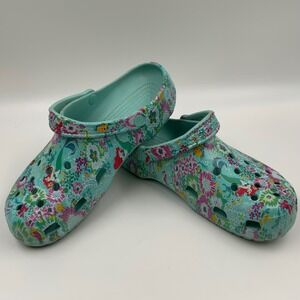 Crocs Vera Bradley Disney Little Mermaid Ariel Floral Clogs Womens 12 Mens 10